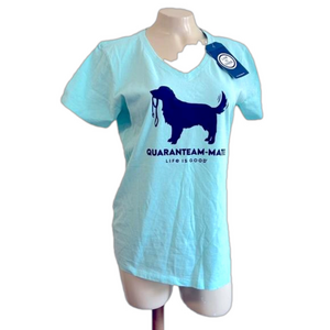 LEFE IS GOOD MED Crusher V Neck turquoise mint Size M NWT